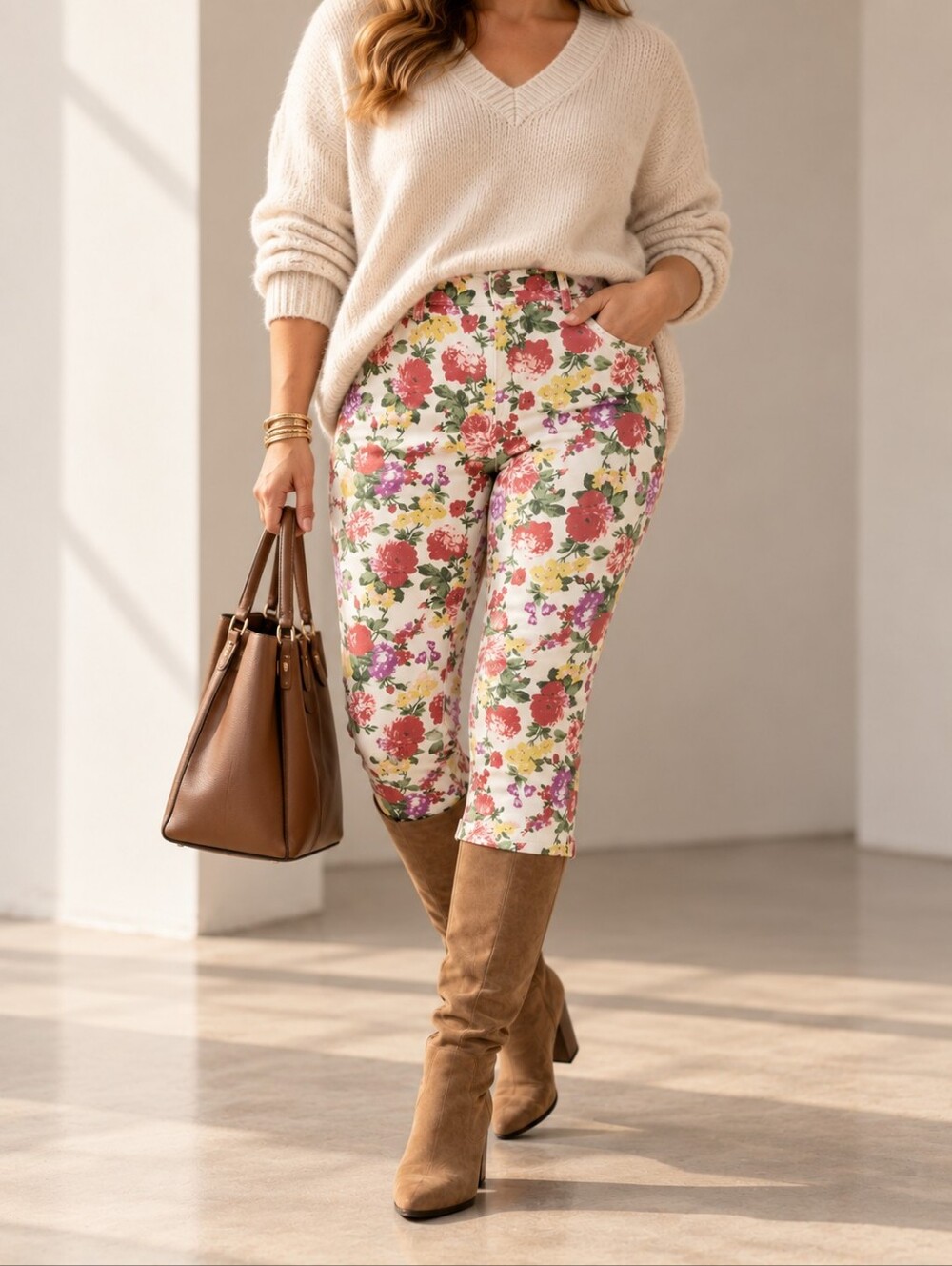 Illegal Jeans Floral Crop Jeans Stretch Cotton Capri Pants NWT Plus Size 26